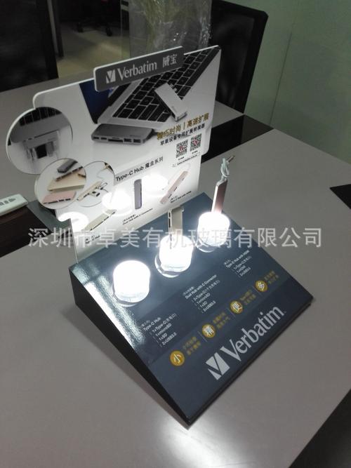 电子产品展示架 亚克力陈列架台面有机玻璃pdq小展台 收银台展架